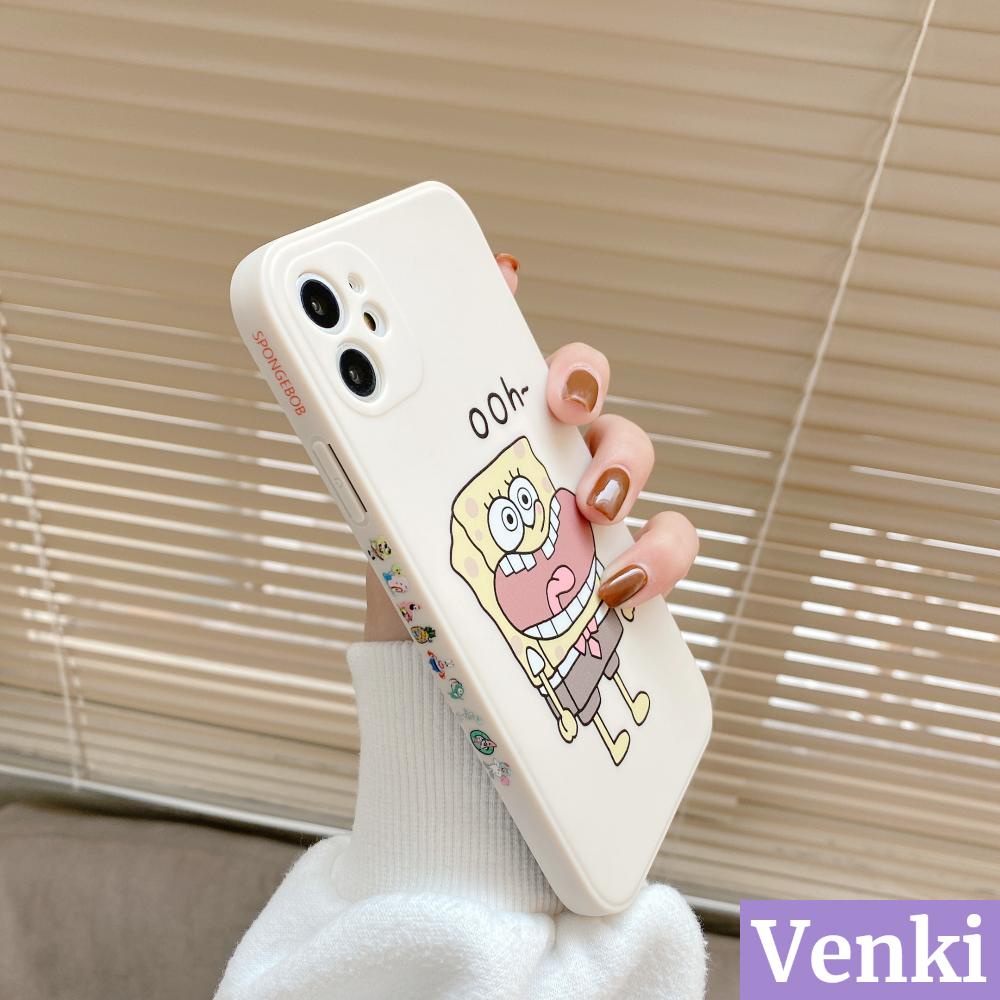 Ốp điện thoại tpu mềm góc vuông hình cậu bé bọt biển thích hợp cho iPhone 7 11 Plus/8 XR XS Pro 12 max X/XS pro 7/8/S