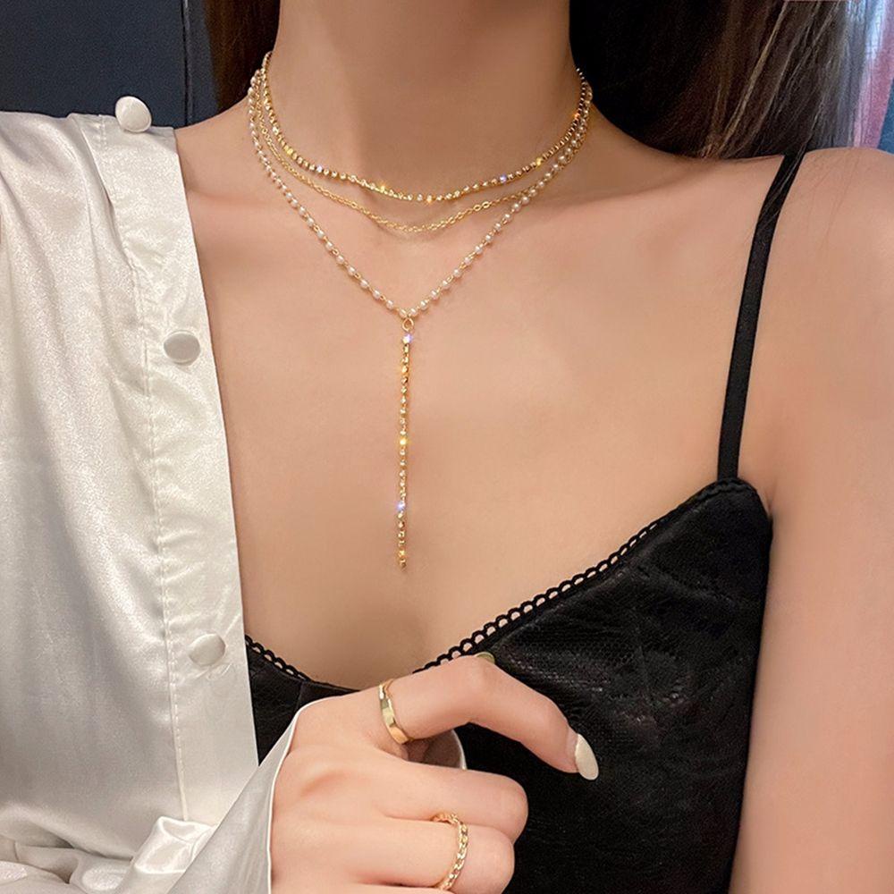 QQMALL Vòng cổ Hợp Kim Thiết Kế Đơn Giản Sang Trọng Cho Nữ