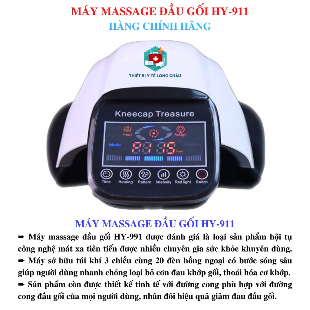 Máy Massage Đầu Gối - Máy Mát Xa Đầu Gối, Hỗ Trợ Giảm Đau Nhức Khớp Gối, Rung Tần Số Cao, Xông Hơi, Chườm Nóng Giảm Đau