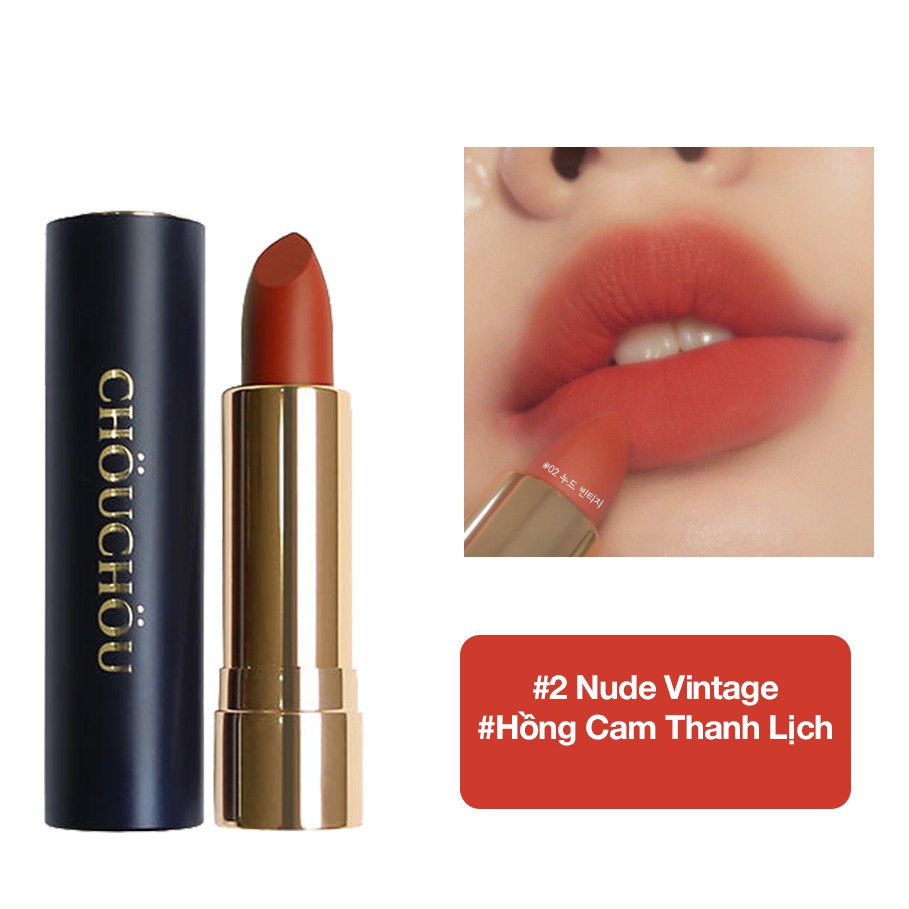 Son Thỏi Lì Chou Chou Dòng Son Mạ Vàng Premium Matte 14k Gold Edition 3,5 gram | BigBuy360 - bigbuy360.vn