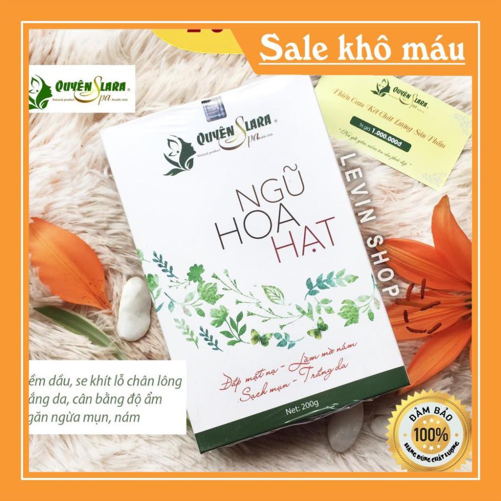 Mặt nạ Ngũ Hoa Hạt Quyên Lara Kiểm soát lượng dầu, giúp da mặt căng bóng, trắng sáng, bớt mụn trứng cá và mẩn ngứa.