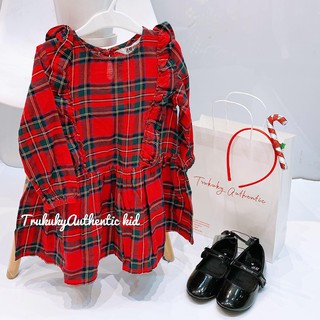 Váy cánh tiên caro đỏ HM H&M size 1.5-10y_hàng chính hãng authentic