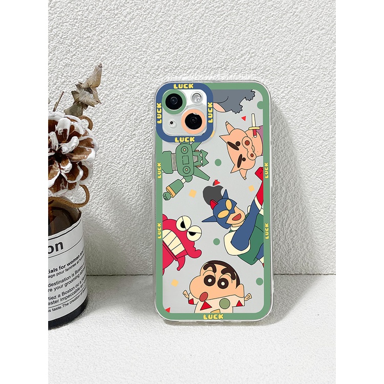 Ốp Điện Thoại Silicon Mềm Chống Sốc In Hình Cậu Bé Bút Chì Shin Cho Apple Iphone 13 11 Art 12 XR XS 7 8P 6S SE Pro Max