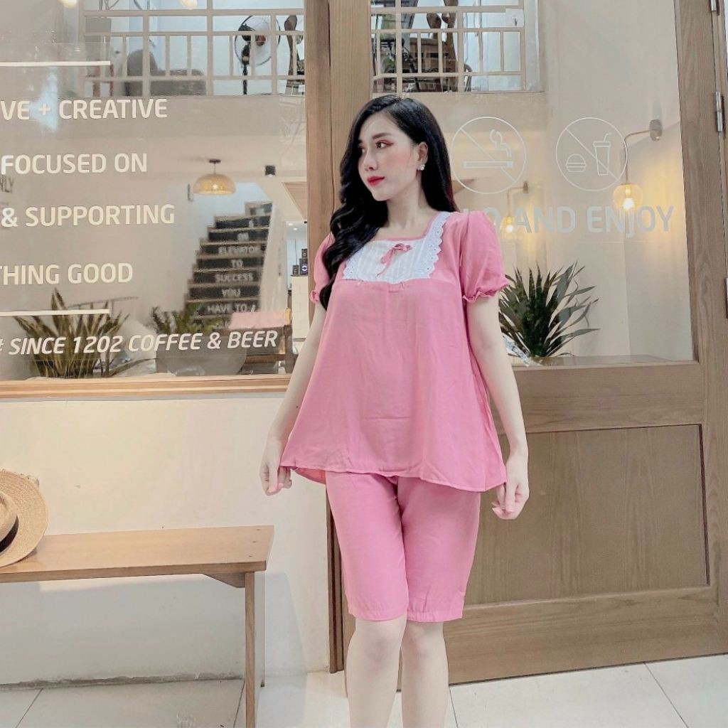 Bộ đồ bầu ngắn tay M332 chất đũi hàn freesize từ 45 đến 70kg