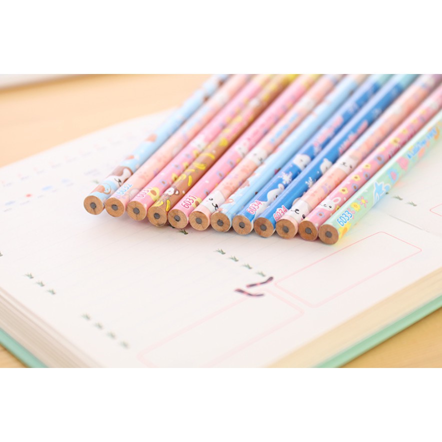 Set 12 bút chì kèm đồ gọt bút chì ngẫu nhiên_đồ dùng học tập cho bé