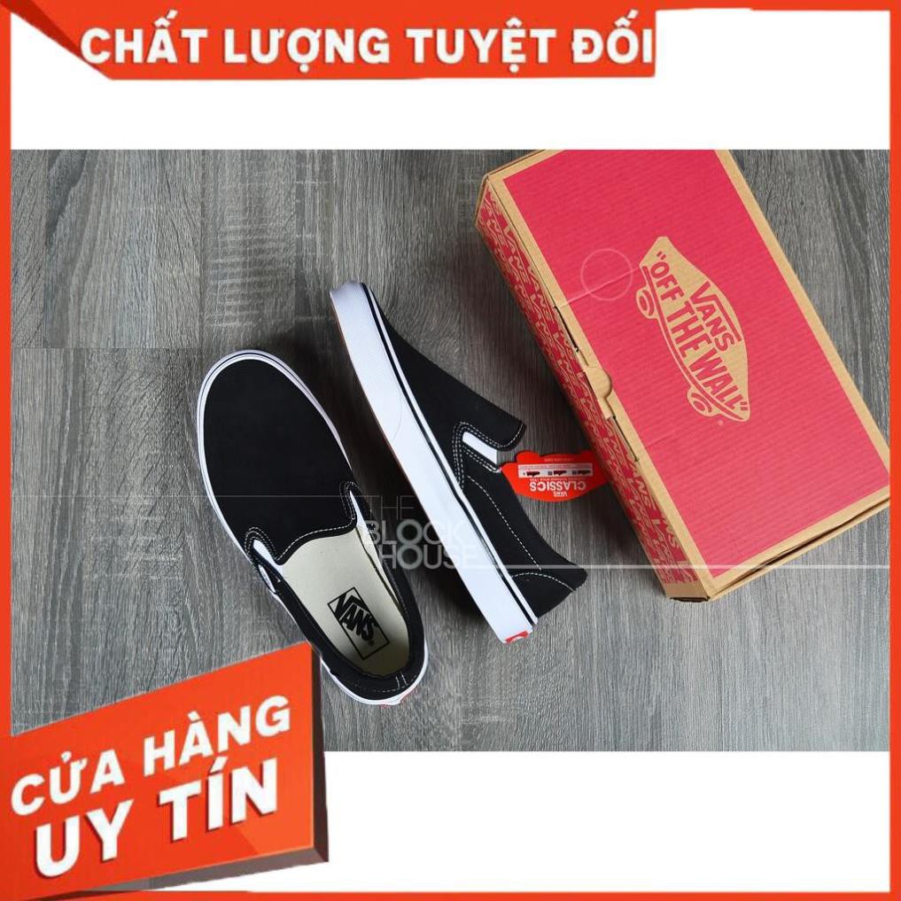 [Hàng Sẵn] (Ảnh thật) GIÀY VANS SLIP ON BLACK WHITE + FREESHIP 2020 Cao Cấp [ SL  ib ] 👟 :)) ,