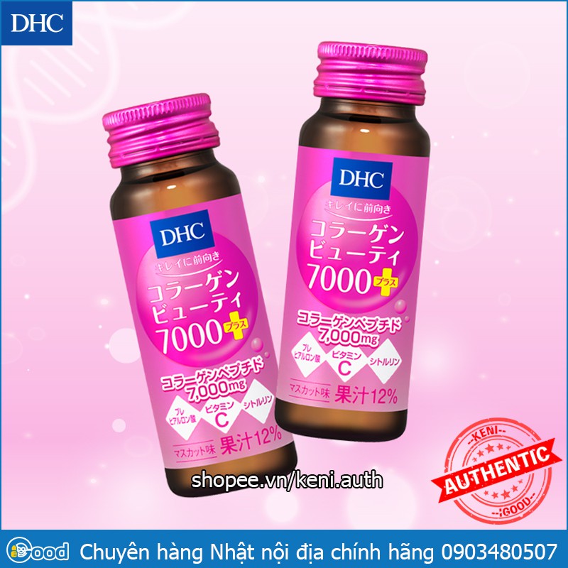 Nước uống Collagen DHC Beauty 7000 Plus Nhật Bản (10 chai x 50ml)
