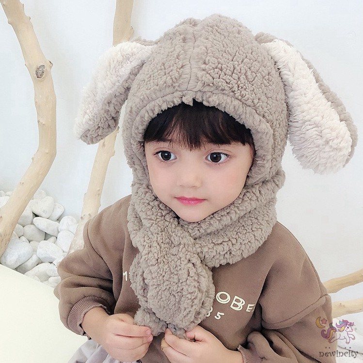 Nón trùm đầu tích hợp Khăn choàng cổ 2 trong 1 dành cho bé