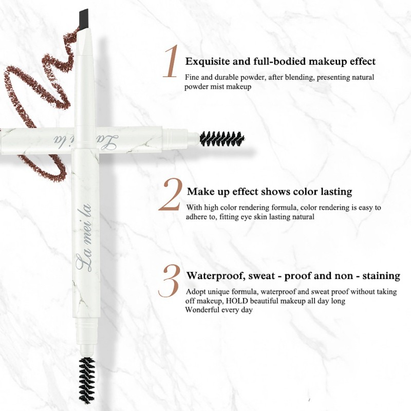 [Hàng mới về] Bút chì kẻ lông mày hai đầu chống thấm nước mồ hôi trang điểm tự nhiên dành cho người mới bắt đầu | BigBuy360 - bigbuy360.vn