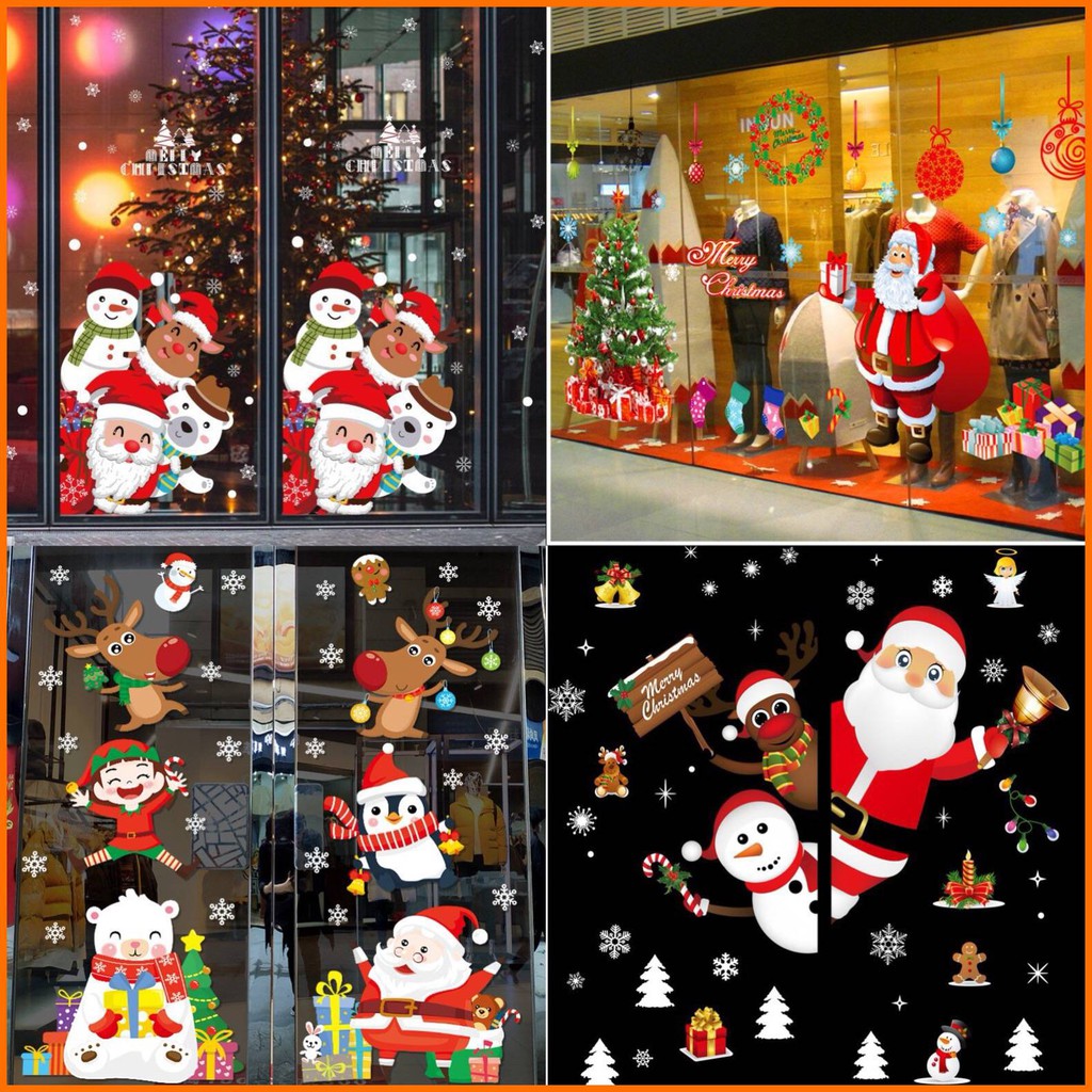 [ TỔNG HỢP] Decal dán tường decor mẫu noel trang trí tết, noel giáng sinh năm mới