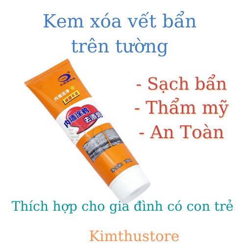 Kem tẩy làm sạch vết bẩn trên tường- dạng kem- rất An toàn và tính thẩm mỹ cao- thích hợp cho gia đình có con nhỏ