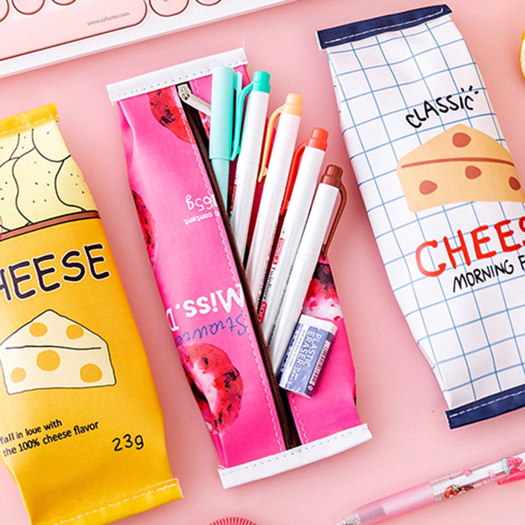 Túi Đựng Bút Hình Gói Snack Hoạt Hình Sáng Tạo Sức Chứa Lớn Cho Học Sinh