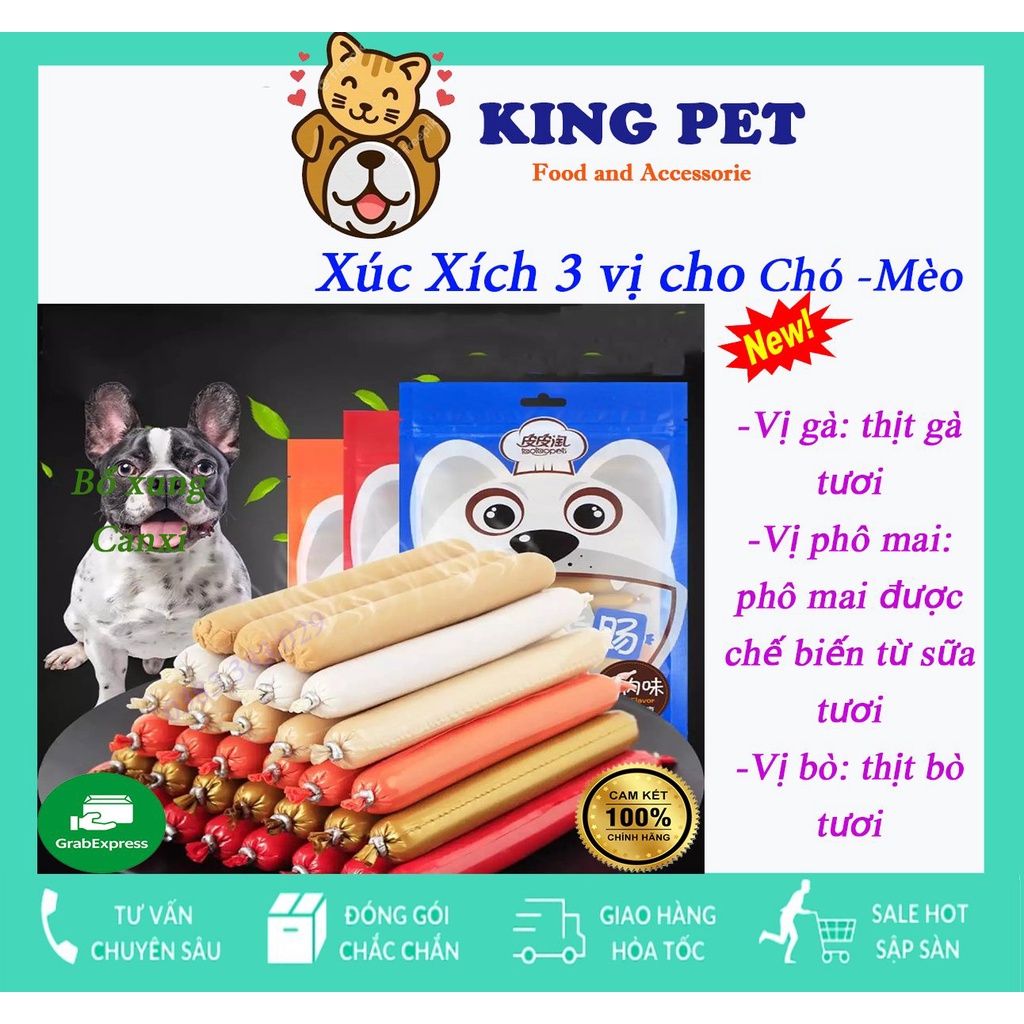 Xúc Xích Cho Chó Mèo Taobaopet Đủ Vị Siêu Thơm, Hấp Dẫn