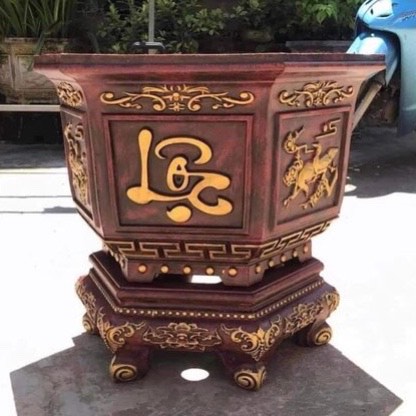 Bộ Khuôn Đúc Chậu Luc Giác 60  Kèm Chân Quỳ Mới