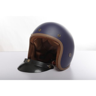 Mũ bảo hiểm 3/4 đầu TẶNG KÈM MÁI TRE viền nâu, lót màu cao cấp - tặng kèm lưỡi trai