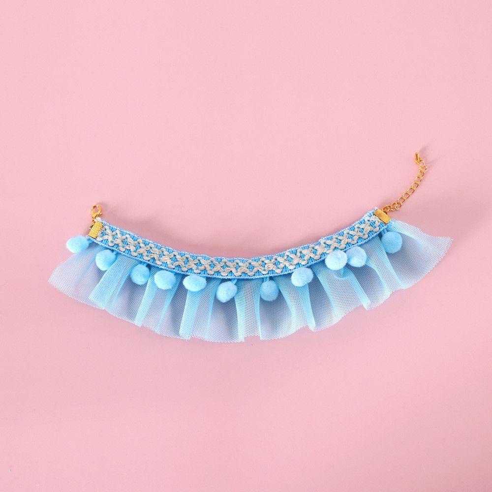 Vòng cổ Trang Trí Quả Bông Dễ Thương Dành Cho Thú Cưng