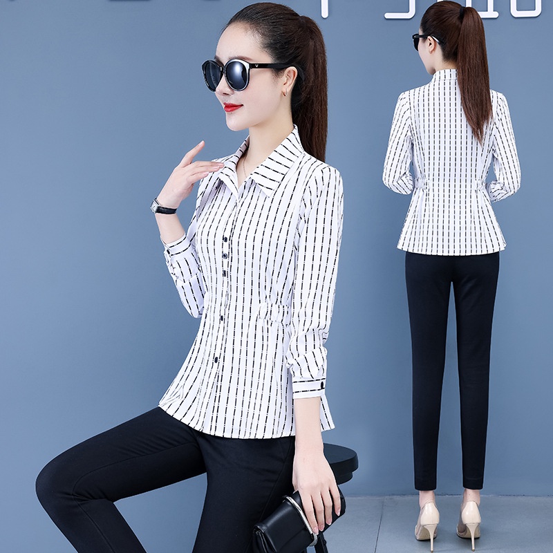 Áo Sơ Mi Chiffon Tay Dài Dáng Ôm In Họa Tiết Hoa Thời Trang Hàn Quốc Hàng Mới Cho Nữ 2022