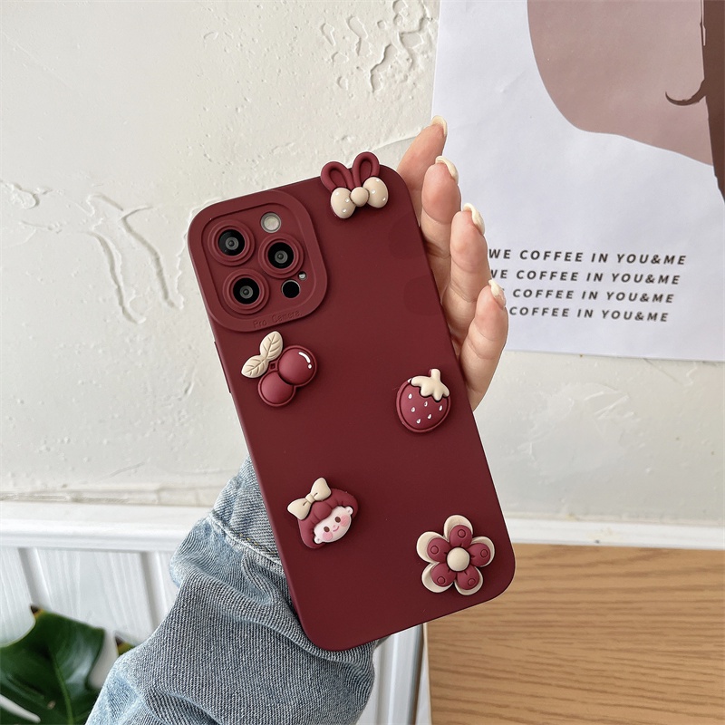 Ốp Điện Thoại Chống Sốc In Hình Cô Gái Và Hoa Anh Đào Cho iphone 15 pro max 14 / 13 / 12 / 11 pro max xs xr xsmax 7plus 8plus