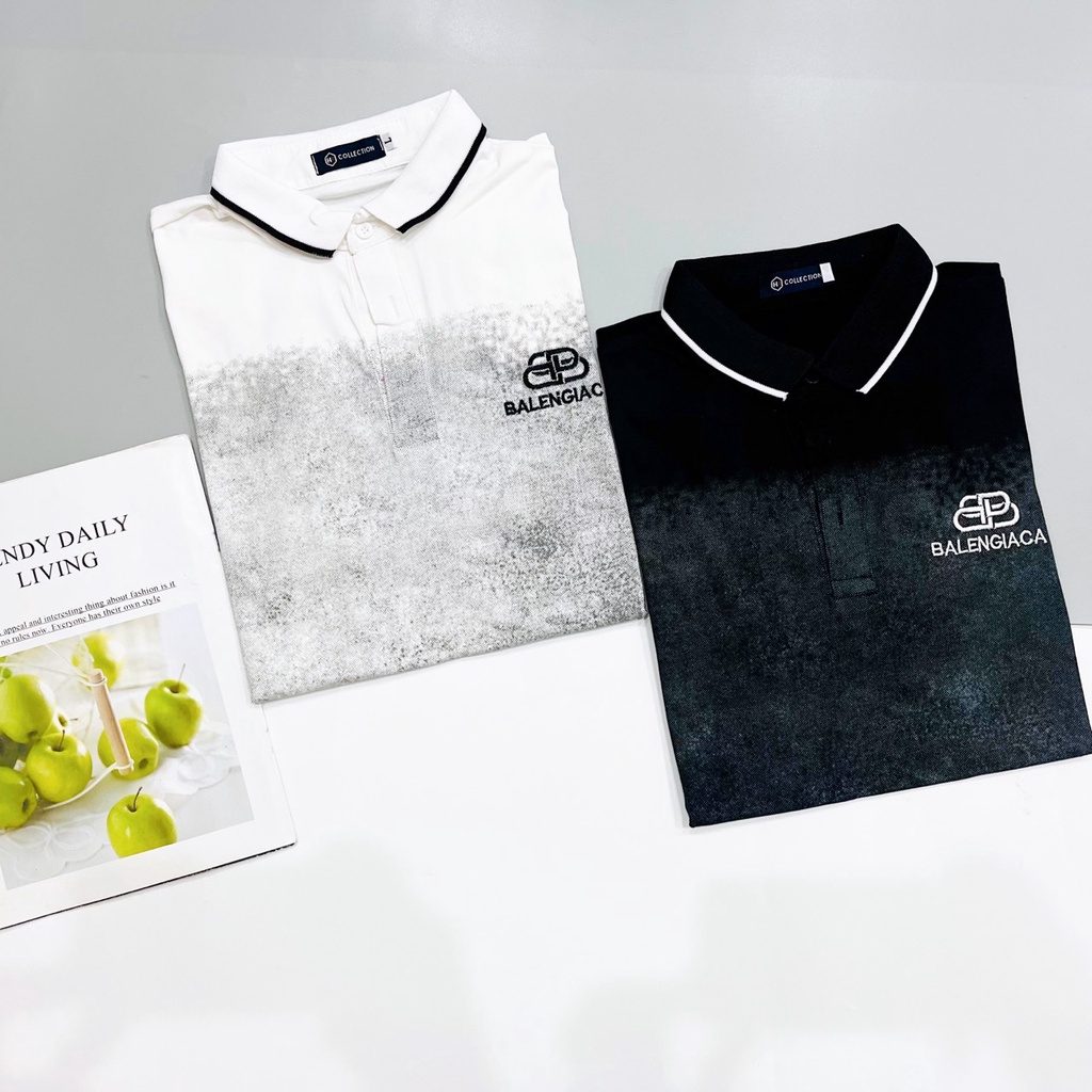 Áo thun nam ngắn tay POLO in chữ  sang trọng vải cotton co giãn bốn chiều vnxk VBSHOP013
