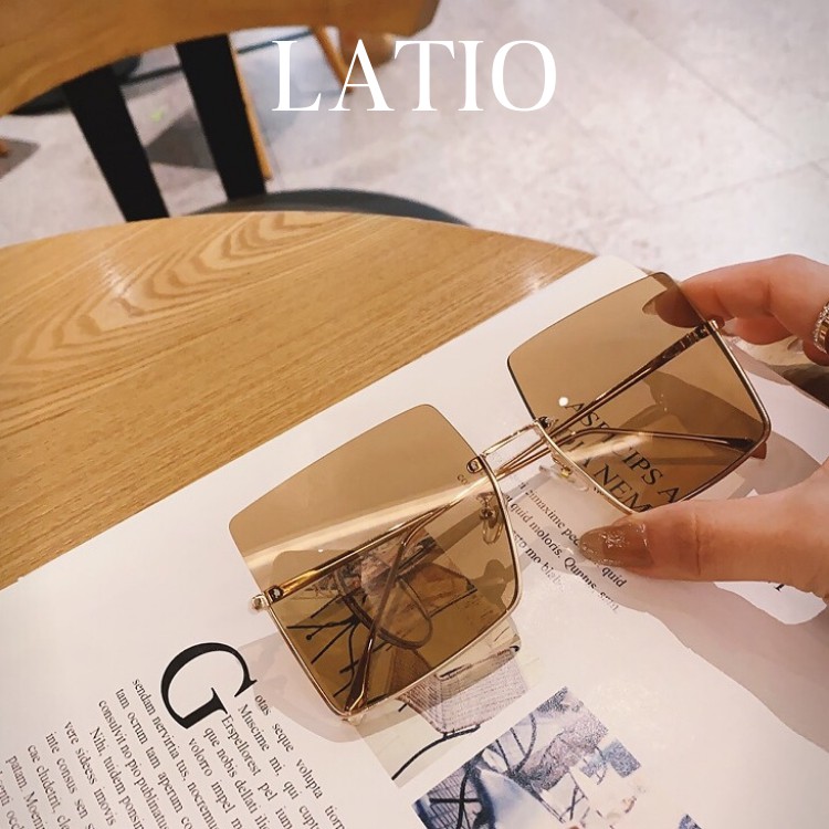 Kính mát nữ thời trang LATIO cao cấp mẫu thiết kế gọng vuông không viền sang chảnh