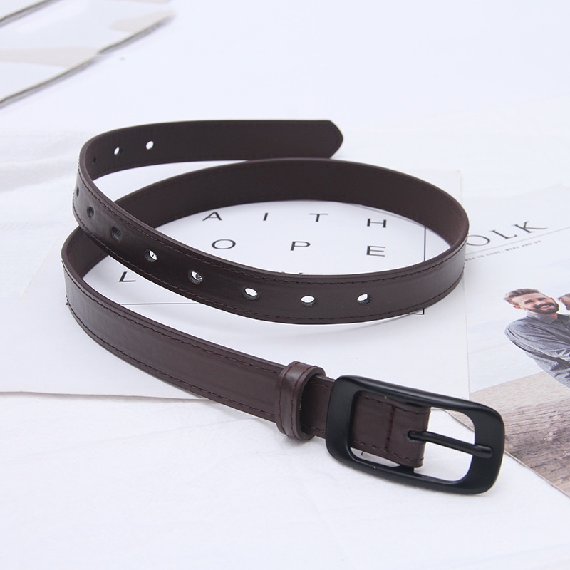 Thắt Lưng Màu Đen/Cà Phê Kiểu Retro Thời Trang Mùa Hè Cho Nam Và Nữ