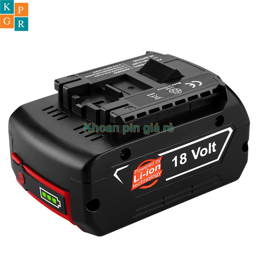 KPGR Vỏ pin Bosch 18V Li-ion 3.7V nhận sạc zin