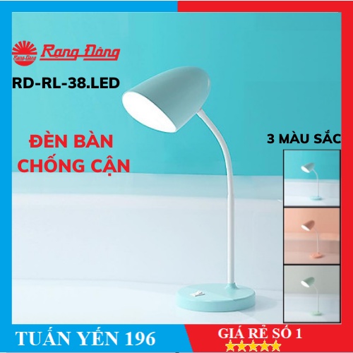 Đèn Học, Đèn Bàn Chống Cận Rạng Đông RD-RL-38.LED - 6W Chip LED Sunlike chính hãng