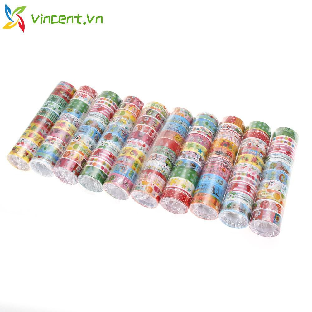10 Cuộn Băng Keo Dán Trang Trí Kích Thước 1.5cmx2.5m