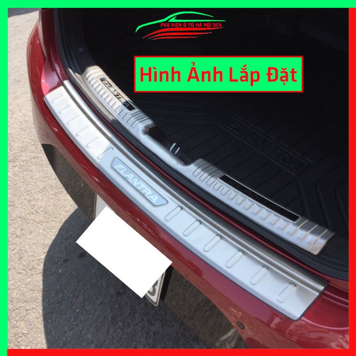 Ốp chống trầy cốp Huyndai Elantra 2019-2021 inox sáng bóng