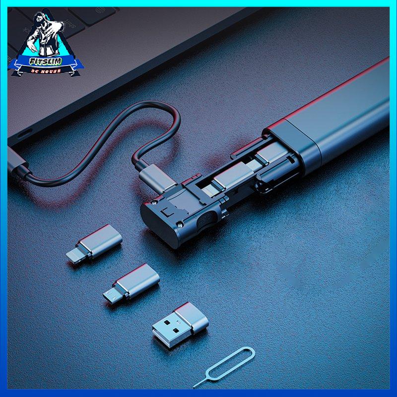 [Fitslim] 9-IN-1 Multi-functional Cable Stick Multi-Cable 6 Type Cable With Phone Cradle