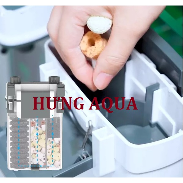 Lọc treo bể cá, lọc thác thế hệ mới Sunsun Xiaoli XBL 300/400/500/600 tích hợp lọc váng