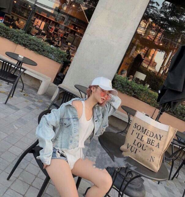 Khoác jean kaki đính hột bao bụi MK270 KJW048 | BigBuy360 - bigbuy360.vn