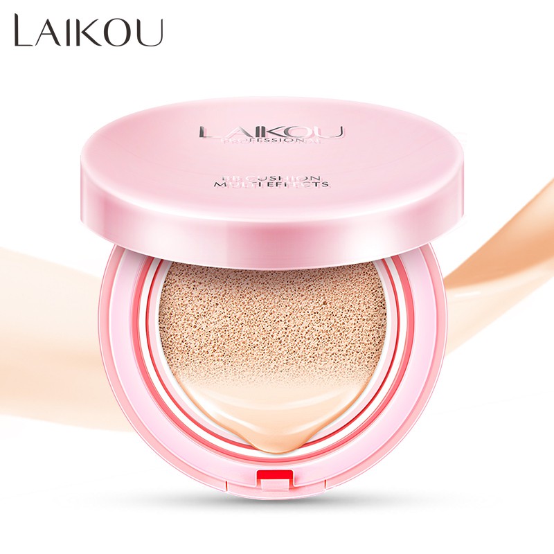 Kem nền BB CC Air Cushion LAIKOU giúp che khuyết điểm và dưỡng ẩm chống nắng 15g