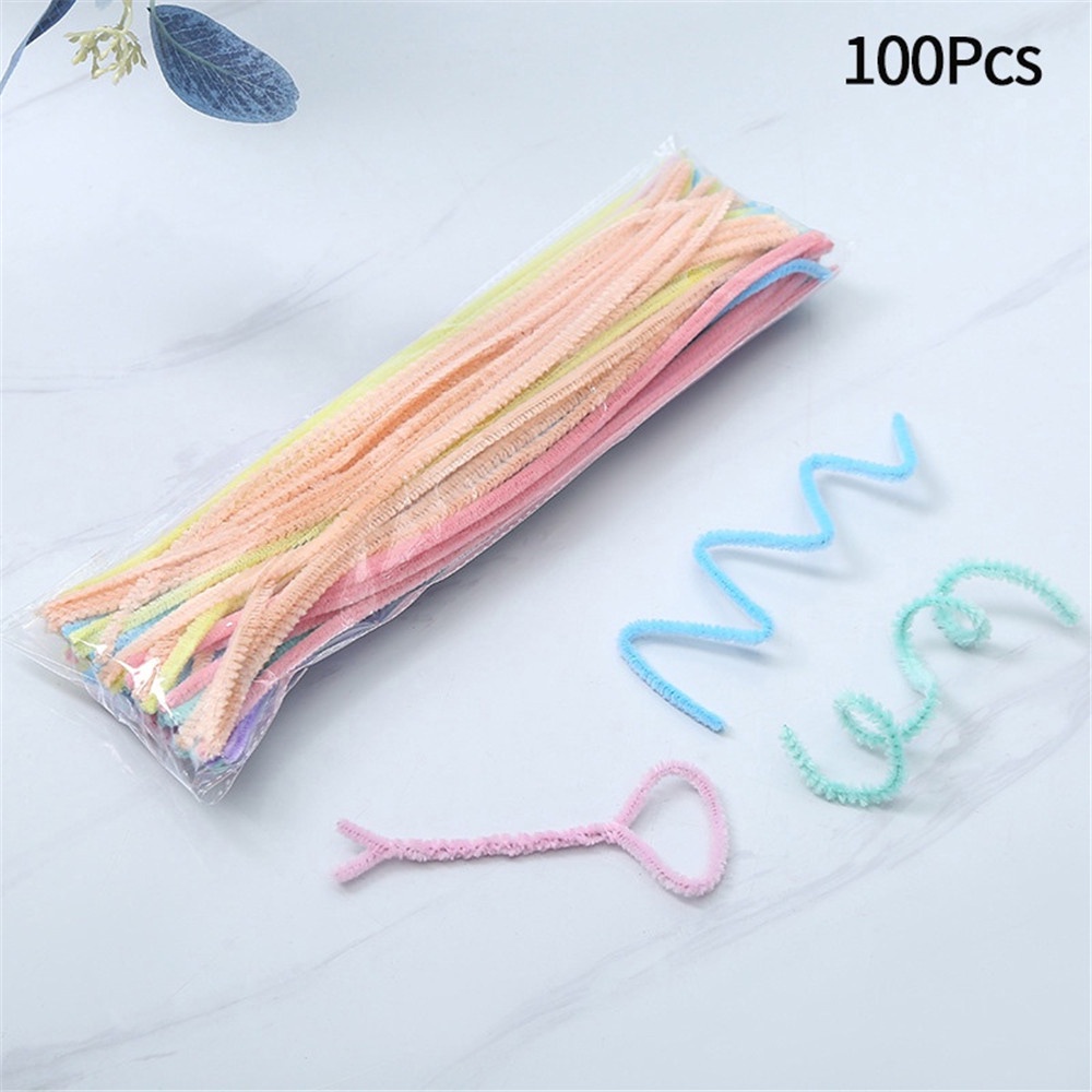 Que Xoắn Bằng Len Màu Macaron Phong Cách Hàn Quốc Dùng Làm Đồ Chơi DIY Cho Bé