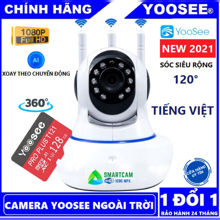 Camera wifi Smartcam FHD 1080 Chuẩn App Yoosee 2021 - Thẻ Nhớ Yoosee Chuẩn