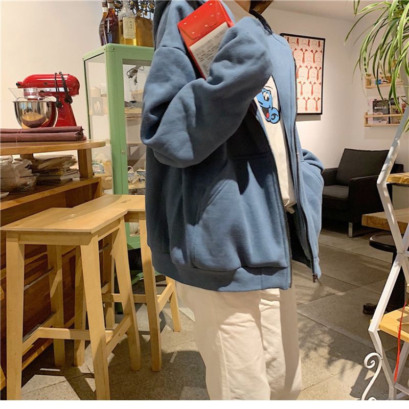 (sẵn nâu) áo khoác nỉ ulzzang dày dặn kèm hình thật | BigBuy360 - bigbuy360.vn