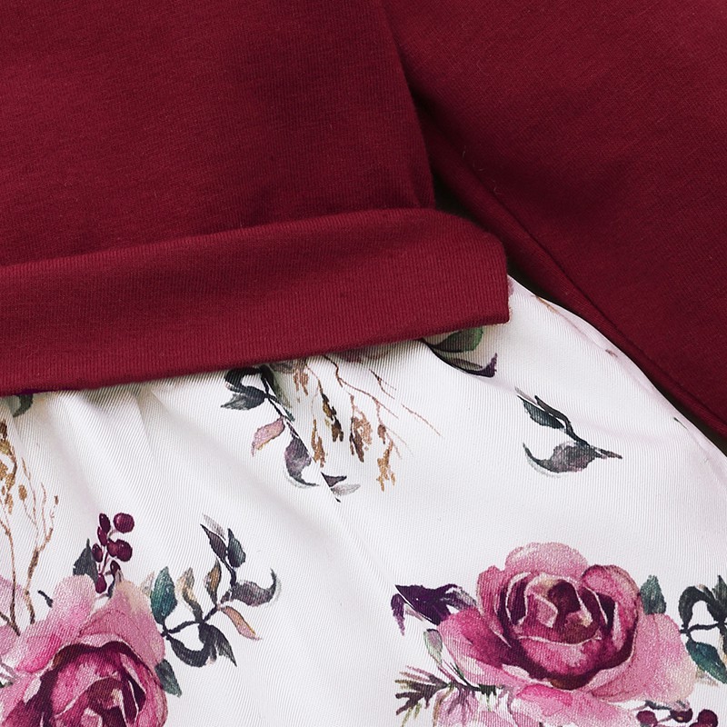 Áo Đầm Mikrdoo Dành Cho Bé Sơ Sinh Thiết Kế Tay Dài In Hình Hoa Dành Cho Bé Dự Tiệc