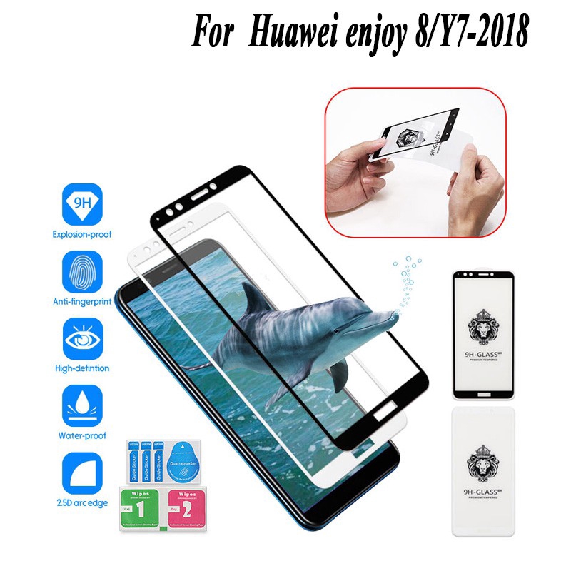 Kính cường lực 5D Full Cover cho Huawei Enjoy 7 8 9 Lite Nova 2i Enjoy 9 8 7 Plus 2018 dán phim bảo vệ màn hình cường lực