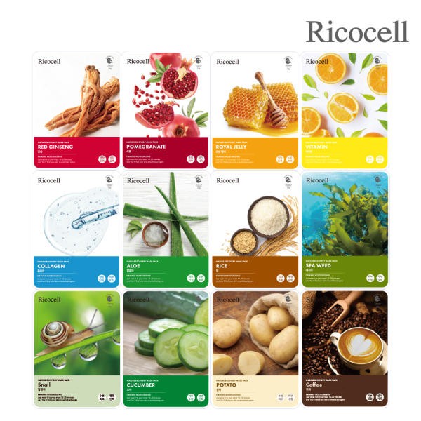 Mặt nạ dưỡng da chiết xuất tự nhiên Ricocell Nature Recovery Mask Pack