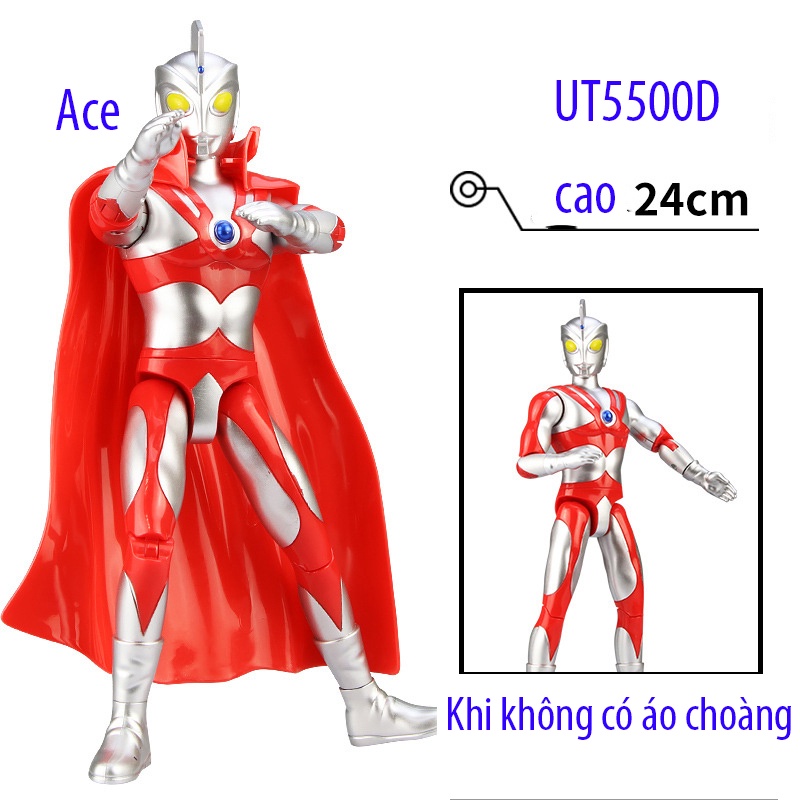 Mô Hình Siêu Nhân Điện Quang Ultraman Có Khớp Cử Động,  Đồ Chơi Cho Bé Trai SN007