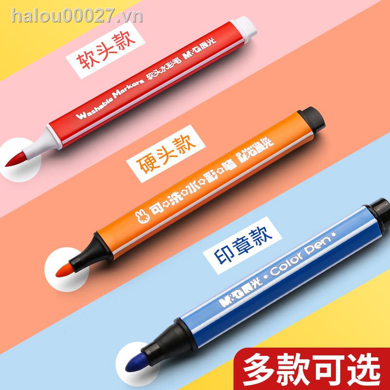 Watercolor pen▦☼Bút màu nước Chenguang học sinh tiểu học bút màu vẽ tay cho trẻ em mẫu giáo vẽ tay 24 màu 36 màu 48 màu bút màu con dấu hai đầu có thể rửa được bút đầu mềm bút vẽ tranh nghệ thuật chuyên nghiệp an toàn và không độc hại