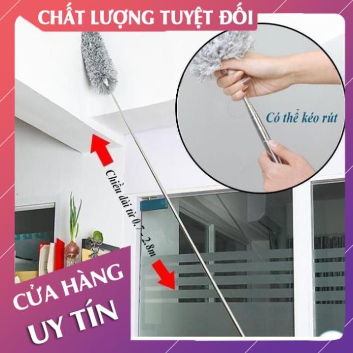 [Kéo rút được - Hàng loại 1] Chổi quét trần nhà - chổi phất trần co giãn được  - Lan Chi Mart