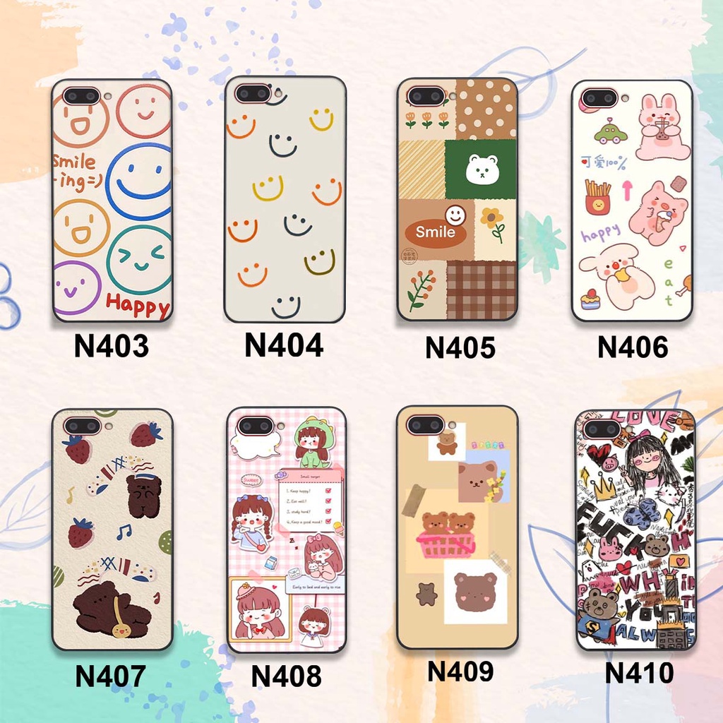 Ốp lưng OPPO A1K / A3S in hình cute ngộ nghĩnh. Vỏ điện thoại cao cấp