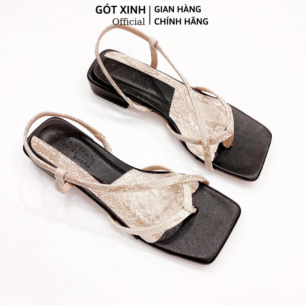 Sandal nữ GÓT XINH SD12 quai mảnh đế cao 2cm