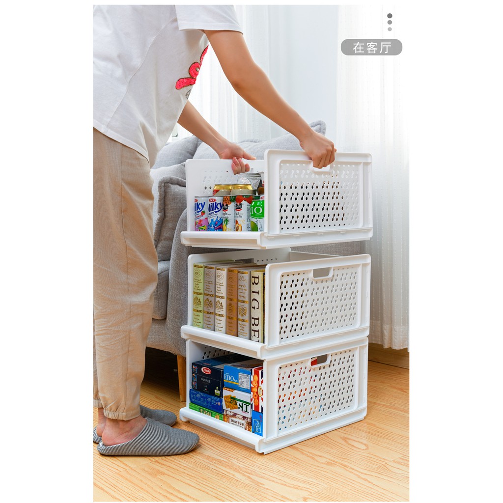 Ngăn kéo dạng hộp bằng nhựa đựng quần áo có thể xếp chồng lên nhau rất tiện lợi