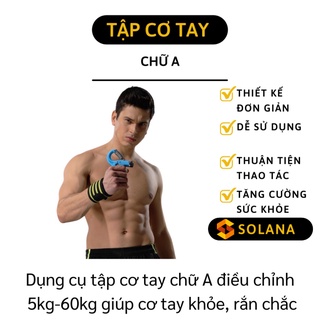 [GIÁ SỈ] Dụng Cụ Tập Tay - Kìm Bóp Tập Lực Cơ Tay Chữ A Có Lò Xo Điều Chỉnh Lực 50-60kg 9008