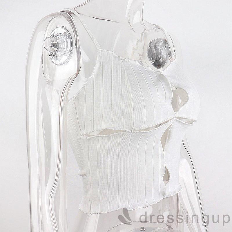 Áo croptop hai dây màu trắng/đen size S/M/L