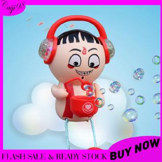 Children Kids Lovely Cartoon Electric Music Blowing Bubble Machine Bathroom Toy Gift