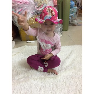 Mũ khăn voan rộng vành cho bé trai và bé gái, mũ che nắng, mũ chắn gió cho bé