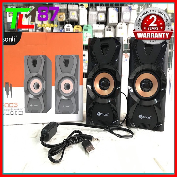 Loa Máy Vi Tính PC Laptop Để Bàn Cao Cấp 2.0 KISONLI U 9003 - Loa Nghe Nhạc Mini Có Dây